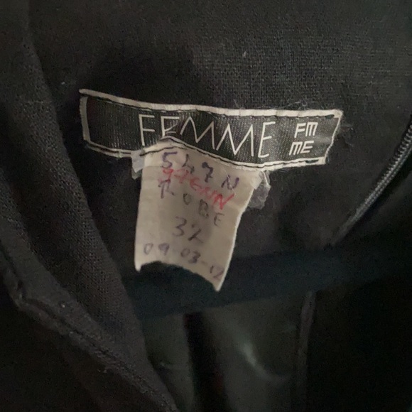 Black Linen A Line Dress (Size 32) - Picture 3 of 4